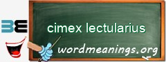 WordMeaning blackboard for cimex lectularius
